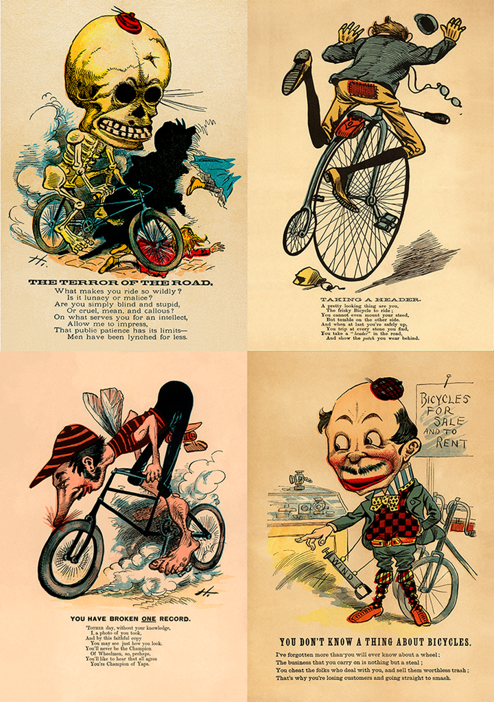 Satirical Anti-Cycling Set of 4