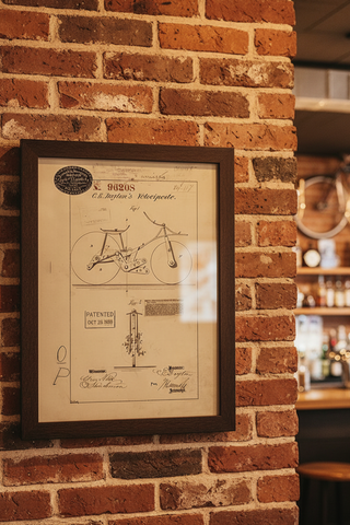 Velocipede 1869 Patent Poster