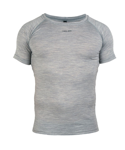 M. LIGHTWEIGHT MERINO SS BASE - GREY HEATHER