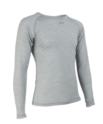 M. LIGHTWEIGHT MERINO LS BASE - GREY HEATHER