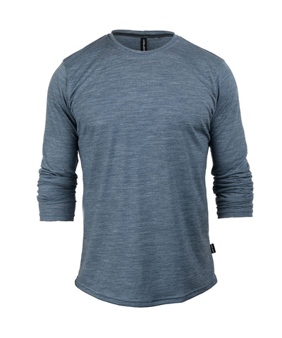 M. LIGHTWEIGHT MERINO LS TEE - SLATE HEATHER