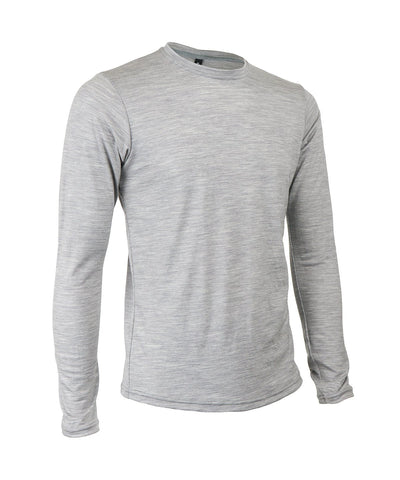 M. LIGHTWEIGHT MERINO LS TEE - GREY HEATHER