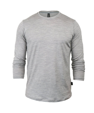 M. LIGHTWEIGHT MERINO LS TEE - GREY HEATHER