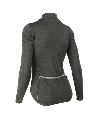 W. MIDWEIGHT MERINO LS JERSEY - CHARCOAL HEATHER
