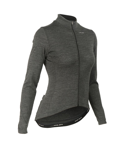 W. MIDWEIGHT MERINO LS JERSEY - CHARCOAL HEATHER