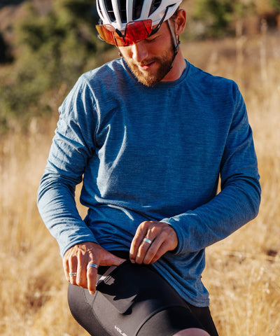 M. LIGHTWEIGHT MERINO LS TEE - SLATE HEATHER