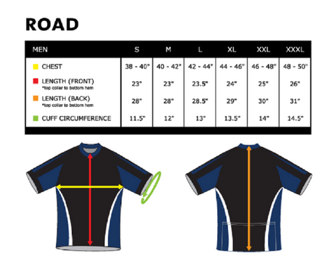 Kansas University Jayhawks Road Cycling Jersey (S, M, L, XL, 2XL, 3XL)