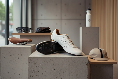 Nuovo Carbon Bianco - White/Tan Leather Shoes