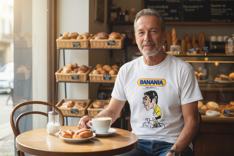 EDDY MERCKX BANANIA WHITE CLASSIC T-SHIRT