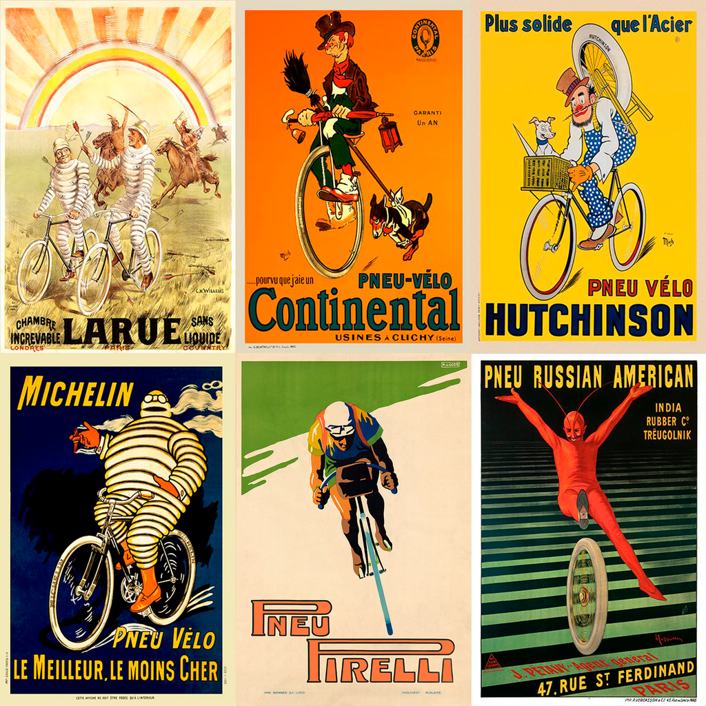 Tire Ads Set of 6