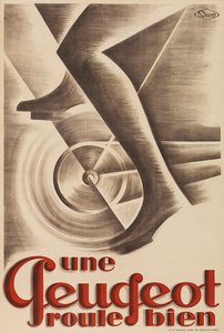 Peugeot Art Deco Poster - MOLTENI CYCLING