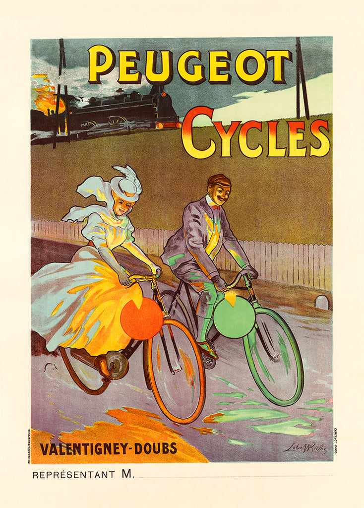 1900 Peugeot Cycles Poster - MOLTENI CYCLING