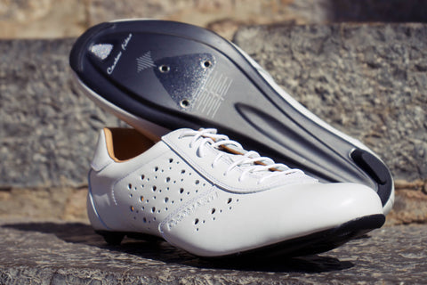 Nuovo Carbon Bianco - White/Tan Leather Shoes - MOLTENI CYCLING