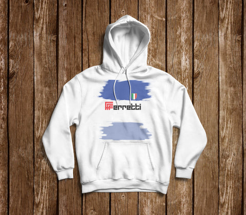 RETRO FERRETTI WHITE HOODIE