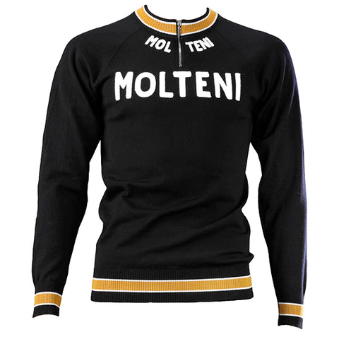 Black Molteni Merino Wool Vintage Track Top
