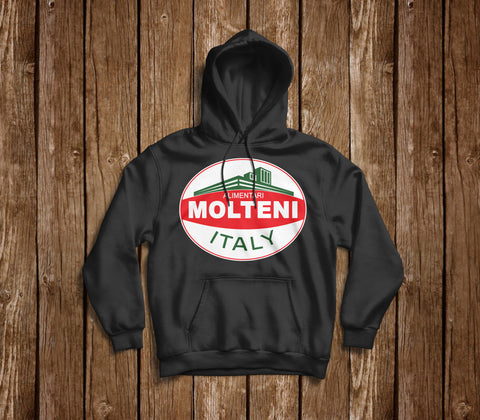 RETRO MOLTENI ALIMENTARI LOGO BLACK HOODIE