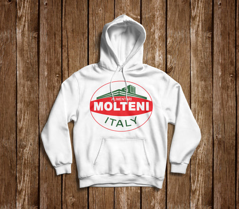 RETRO MOLTENI ALIMENTARI LOGO WHITE HOODIE