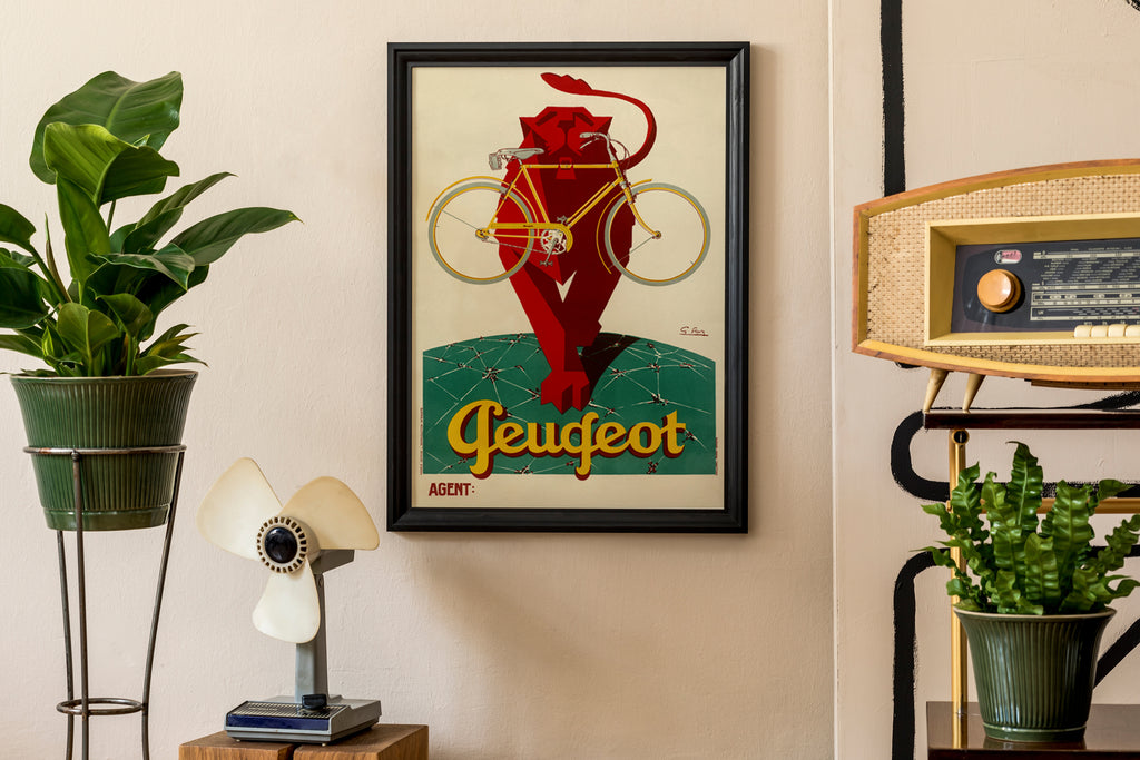 Peugeot Lion Poster - MOLTENI CYCLING
