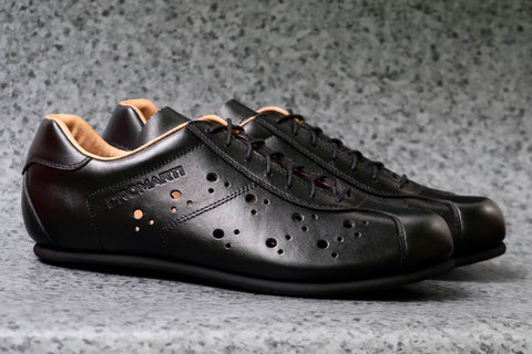 Flat Sole Black Leather Shoes
