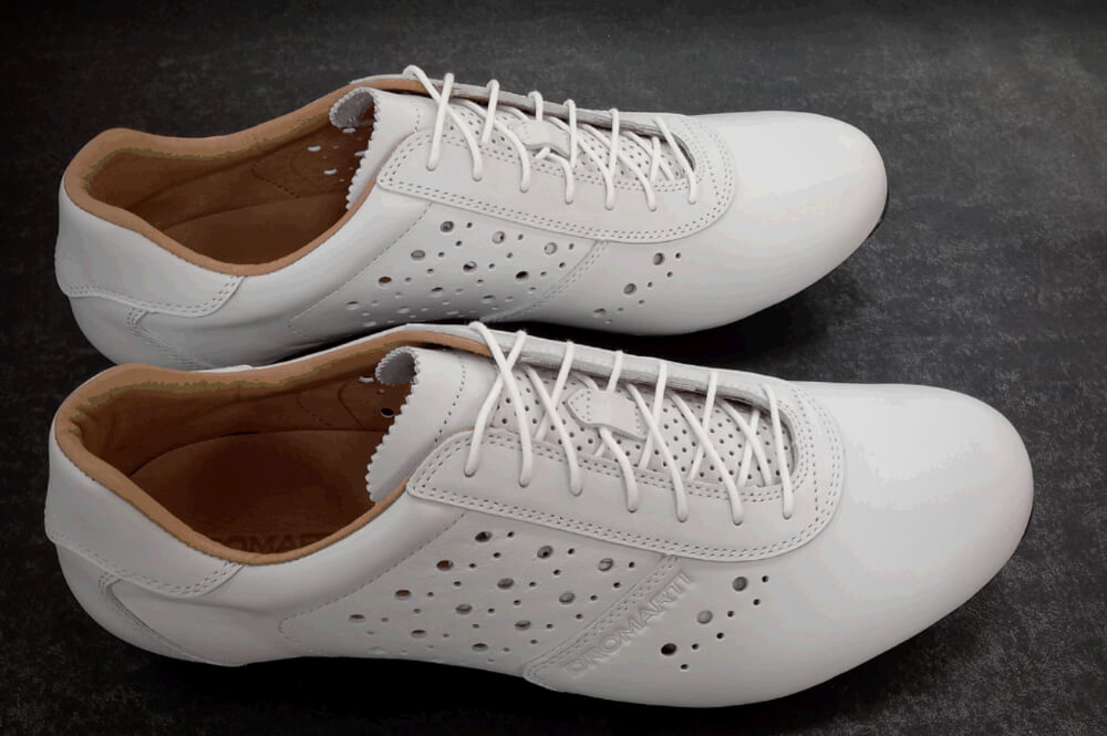 Nuovo Carbon Bianco - White/Tan Leather Shoes - MOLTENI CYCLING