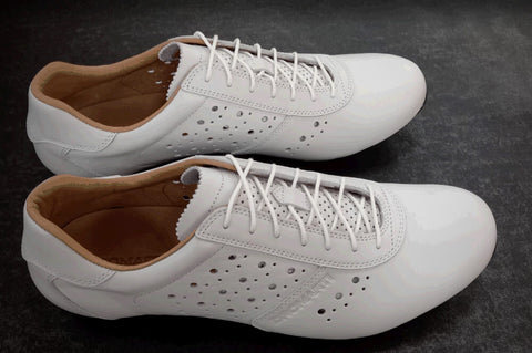 Nuovo Carbon Bianco - White/Tan Leather Shoes - MOLTENI CYCLING